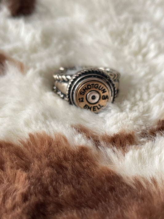 12 GA Shotgun Silver Ring