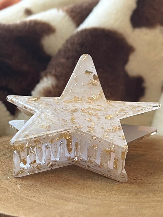 Gold Flake Star Clip