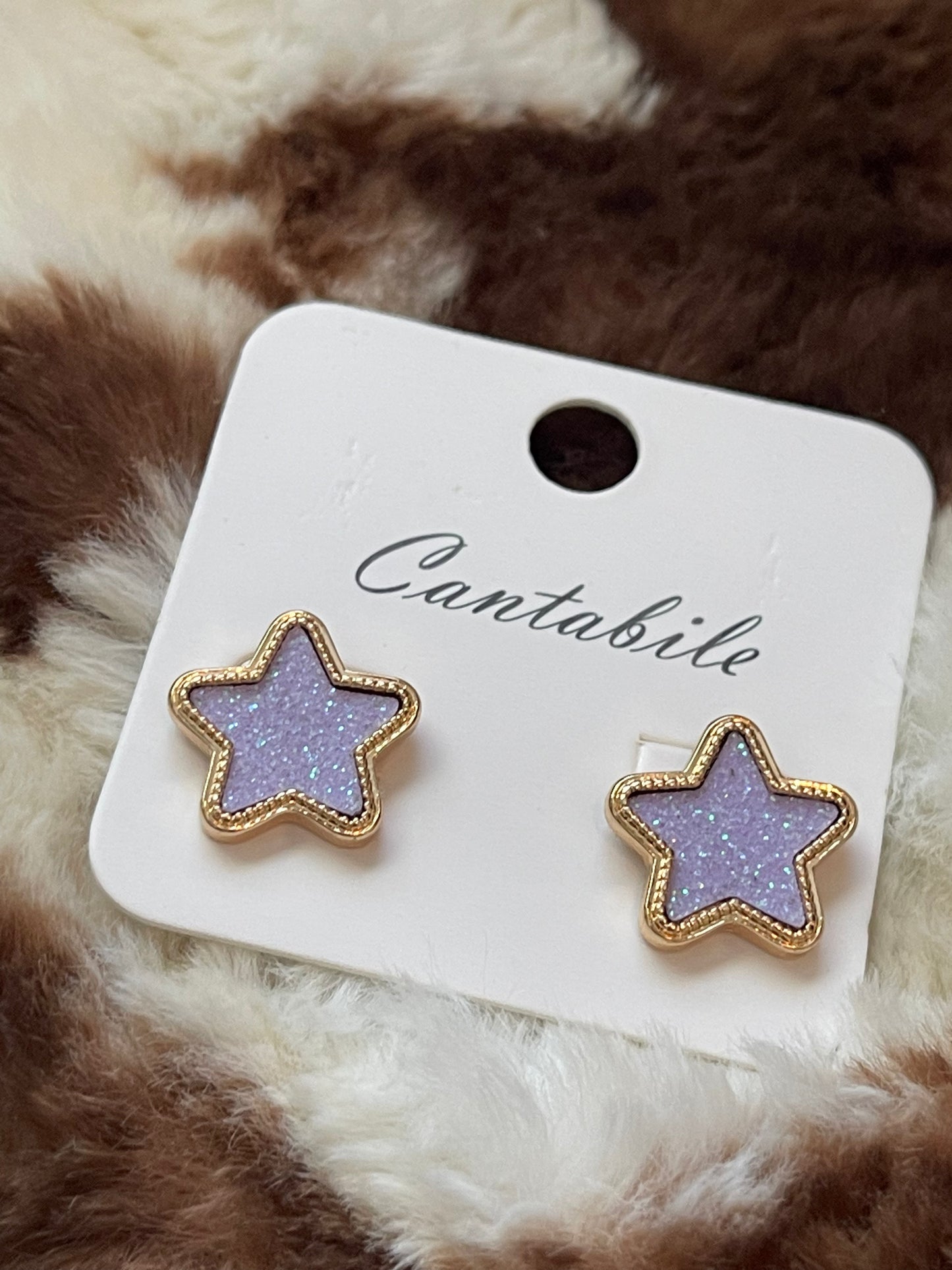 Glitter Star Studs