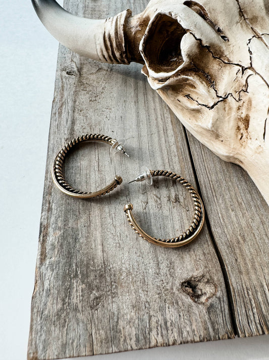 Laney Goldtone Hoop Earrings - SMALL