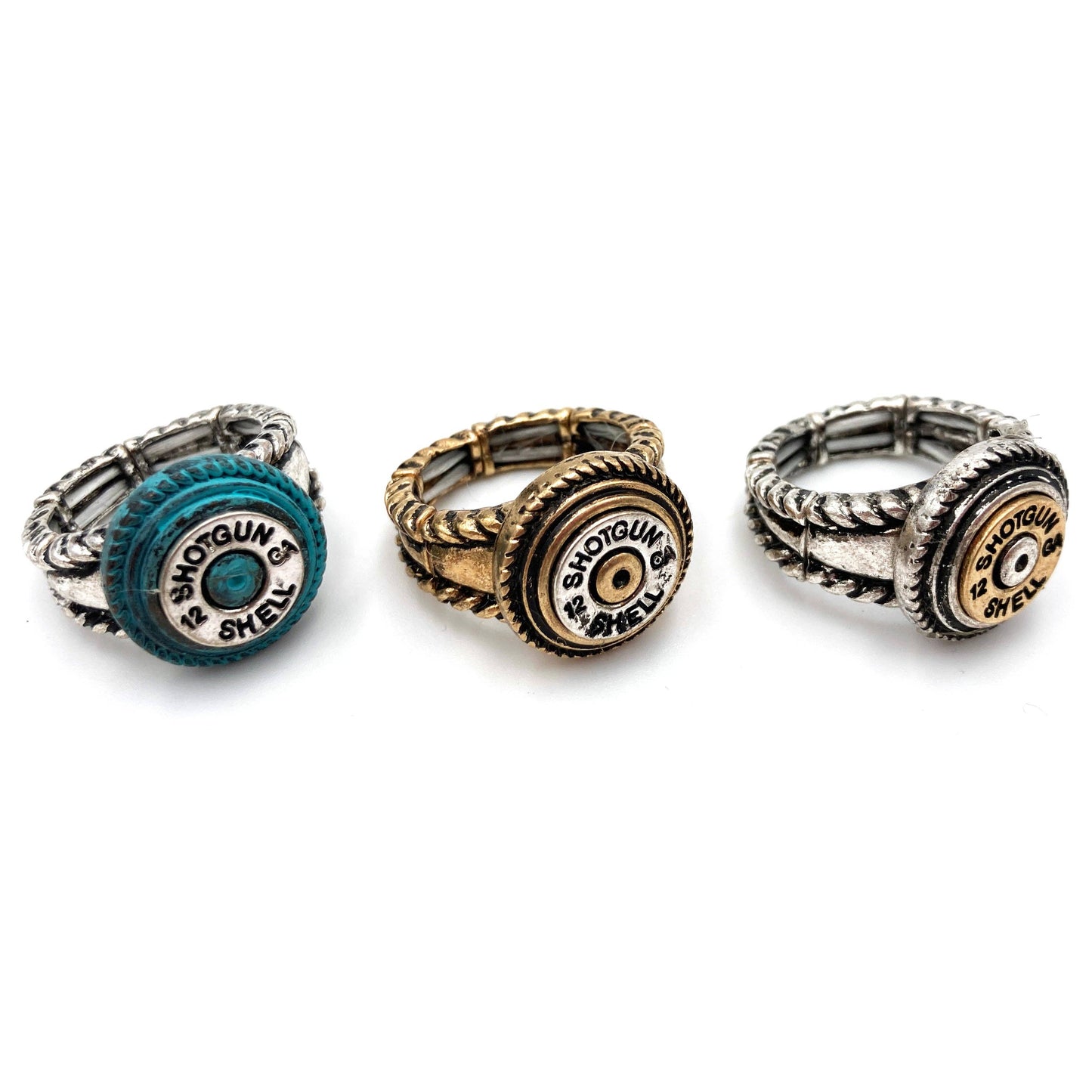 12 GA Shotgun Silver Ring