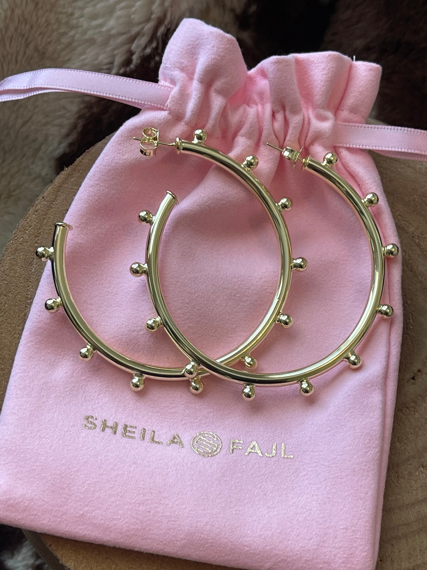 Sheila Fajl Beaded Hoops
