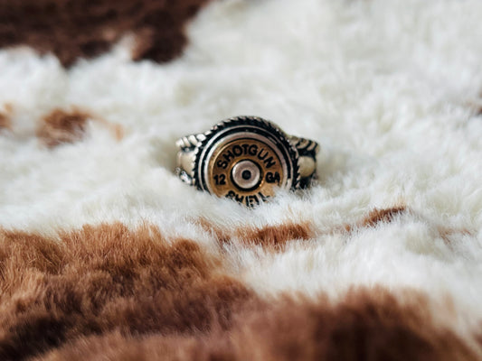 12 GA Shotgun Silver Ring