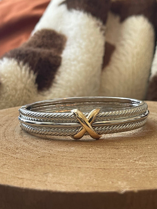 Solid X Bangle