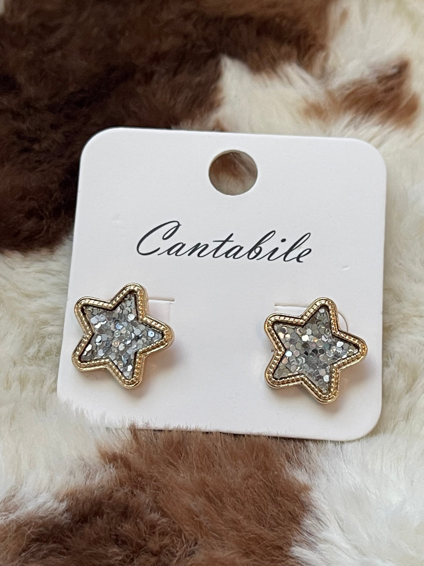 Glitter Star Studs