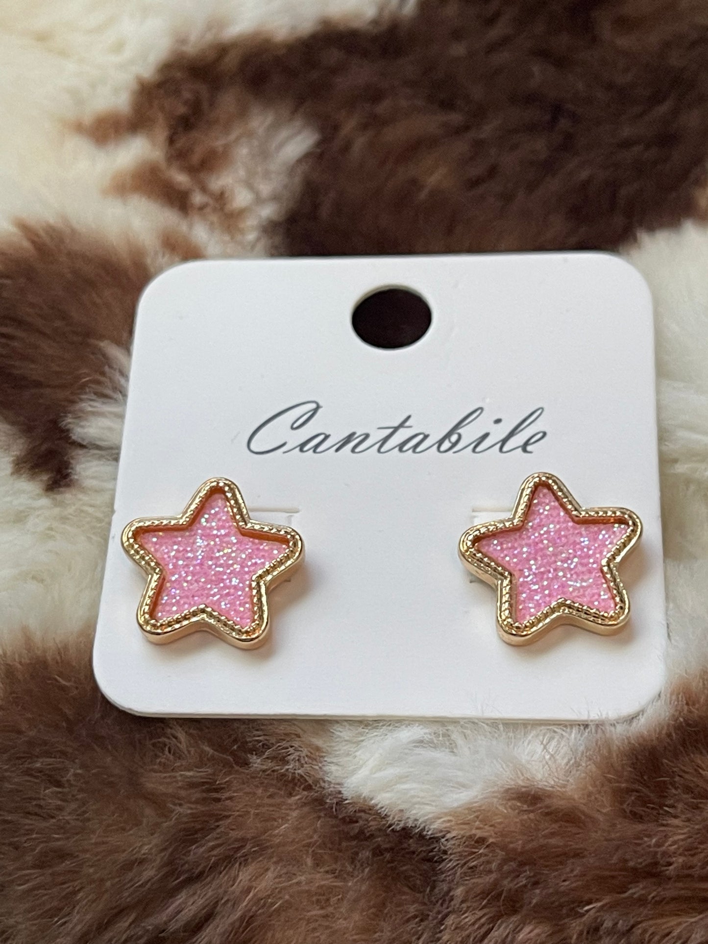 Glitter Star Studs