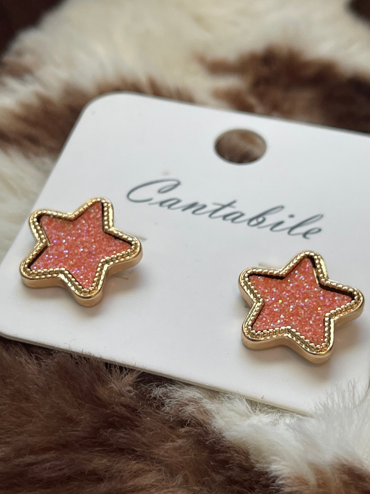 Glitter Star Studs