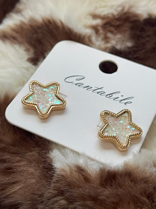 Glitter Star Studs