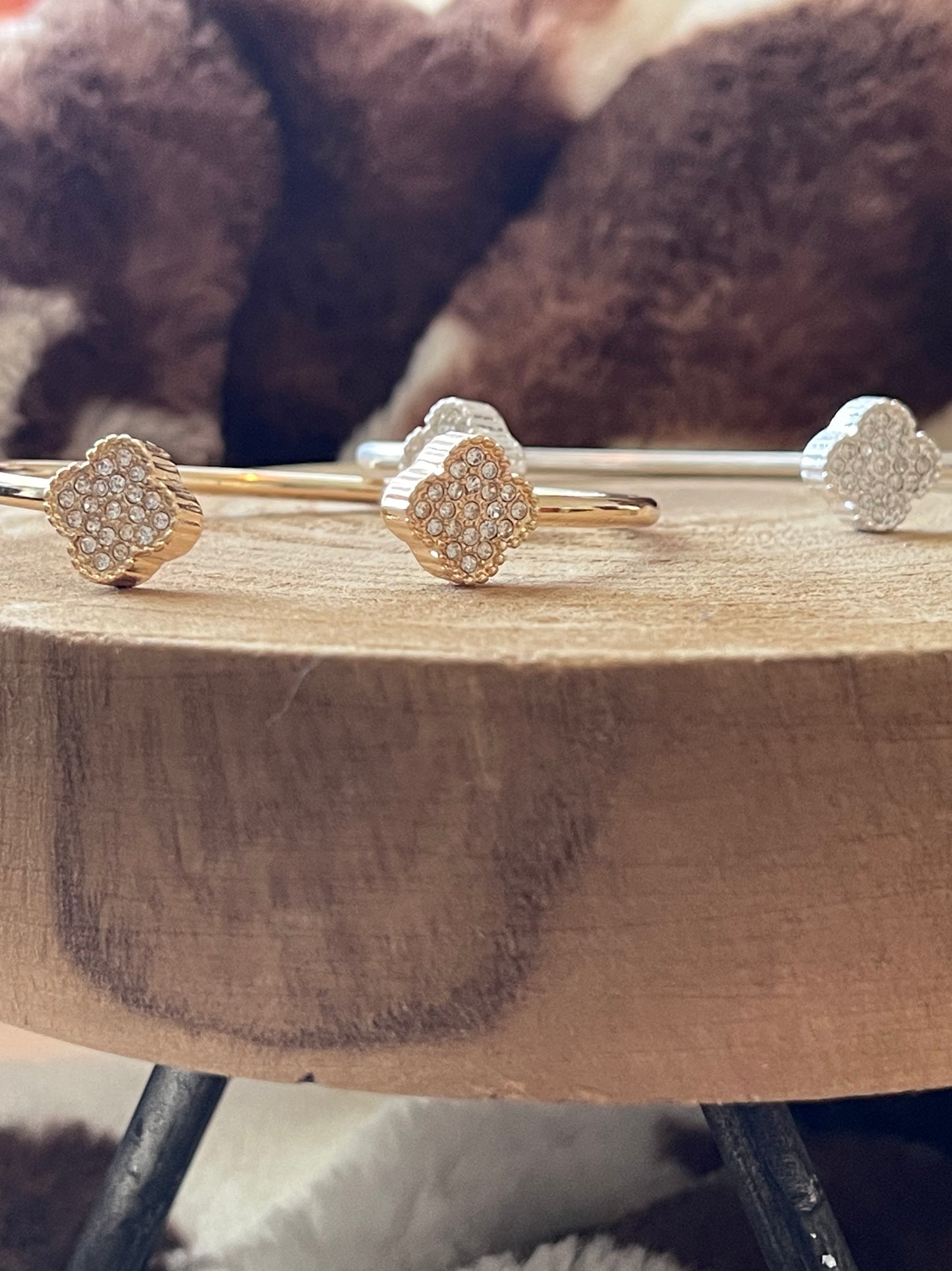 Sparkly Clover Bracelet