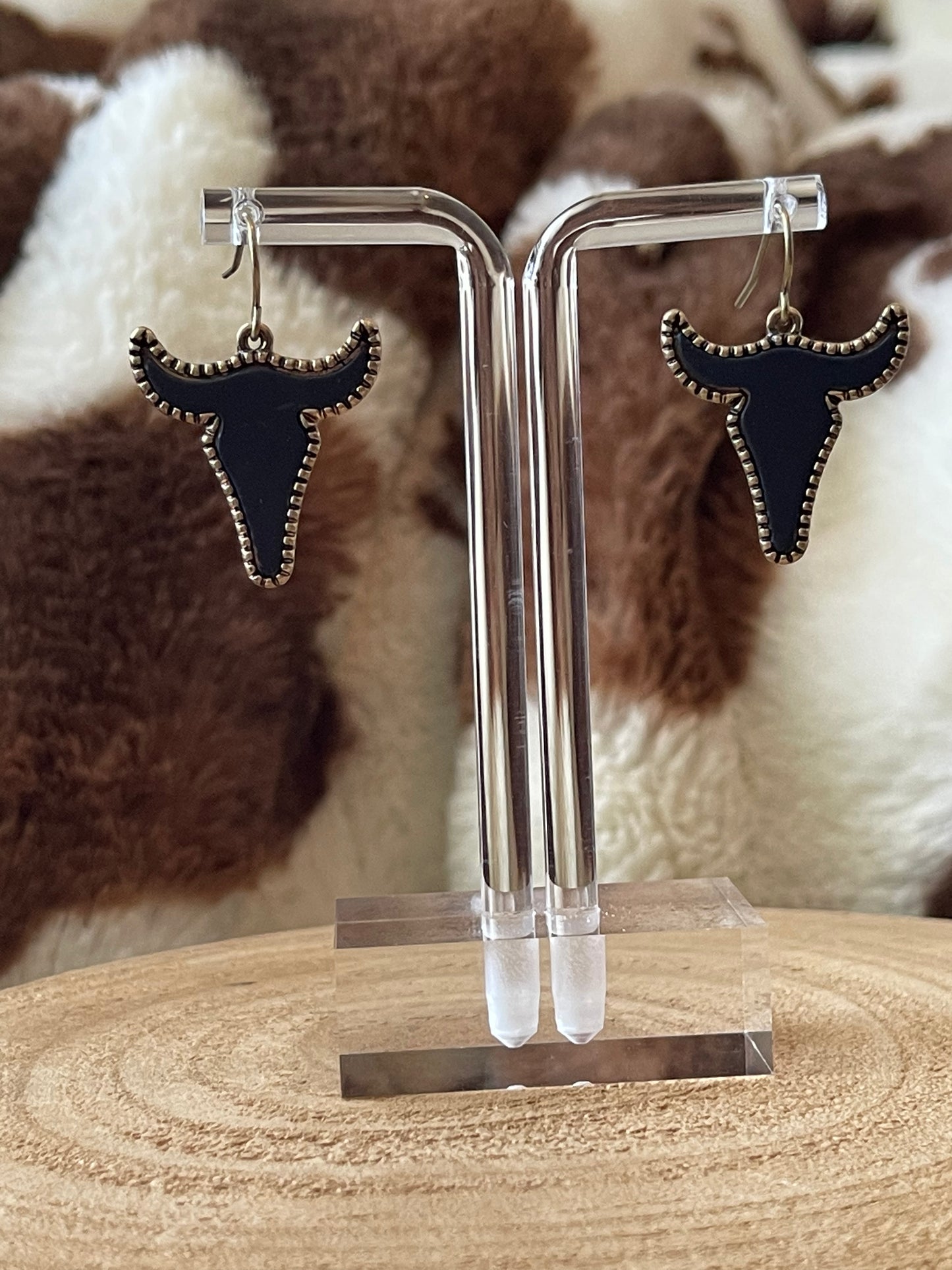 Longhorn Skull Earrings