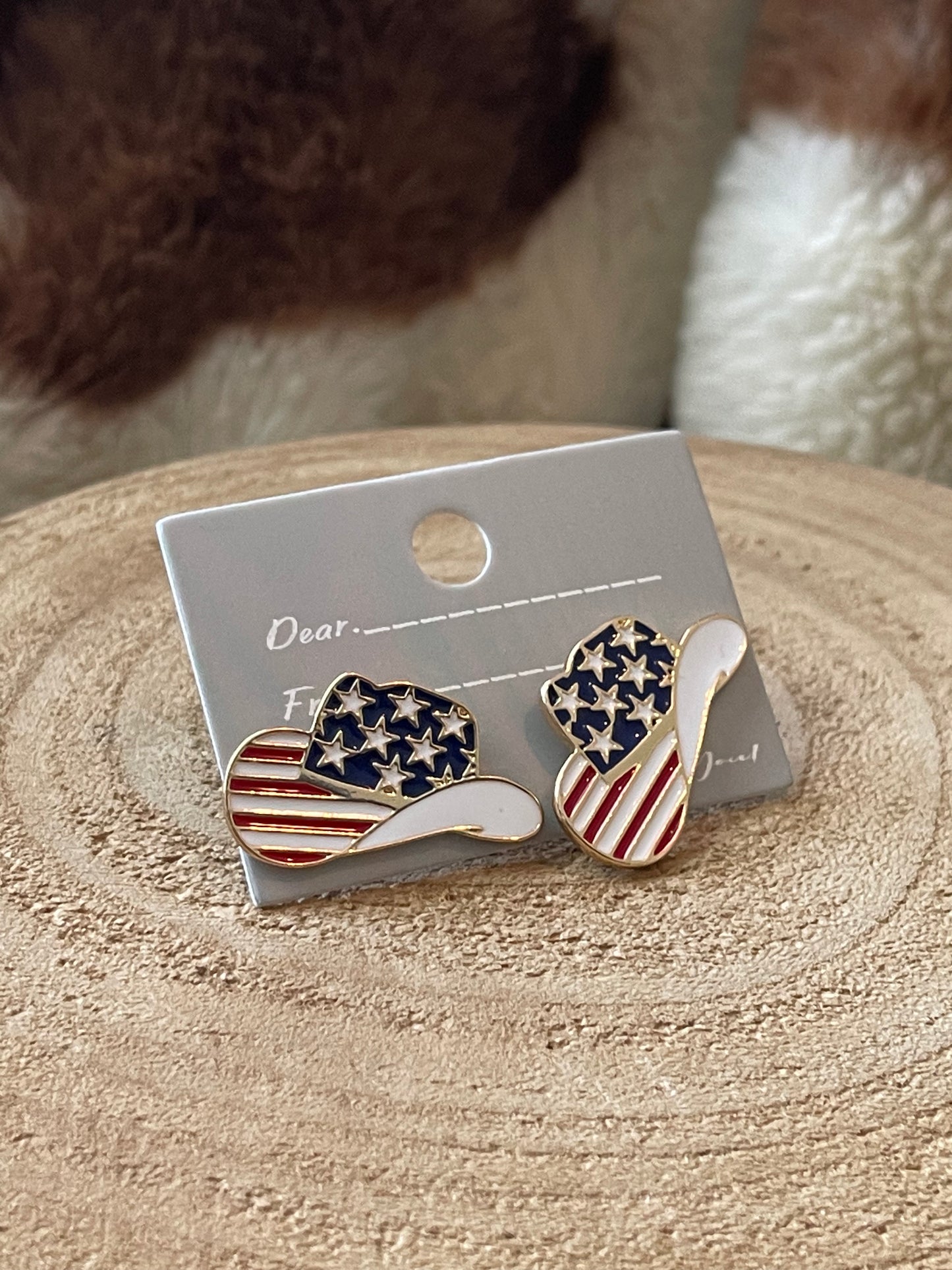 Patriotic Cowboy Hat Studs