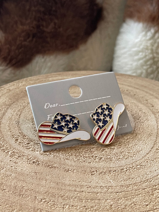 Patriotic Cowboy Hat Studs
