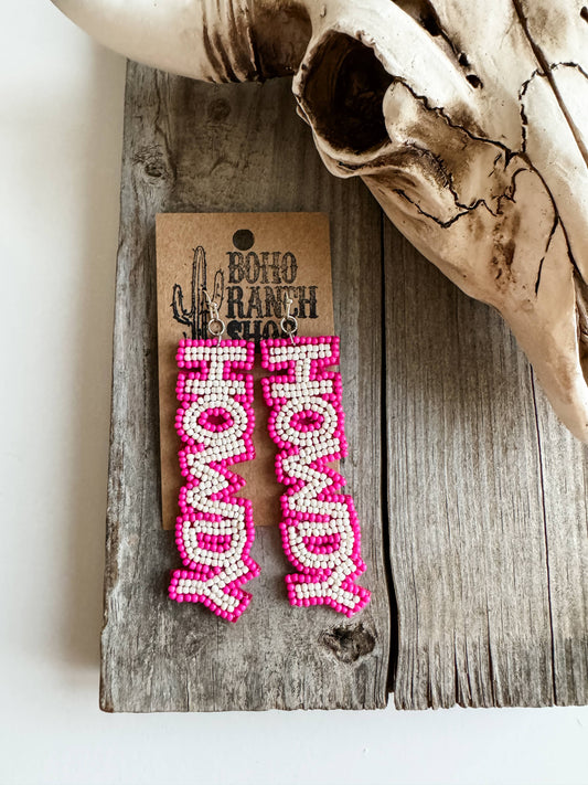BEADED HOWDY EARRINGS