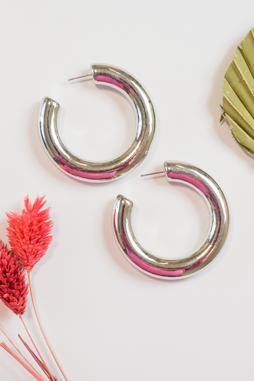 Chunky Hoops- Silver