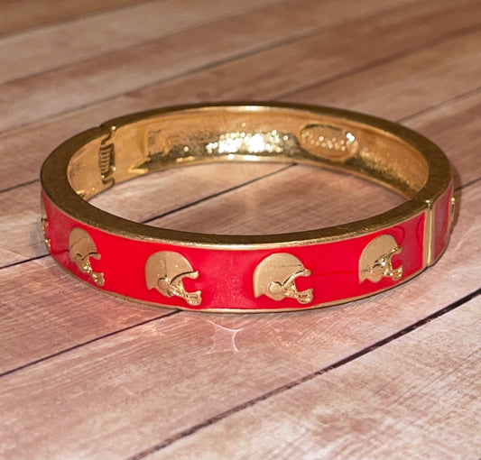 Football Helmet Bracelet - Red